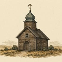 An icon of a small wooden church.