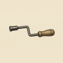 An icon of a car crank.