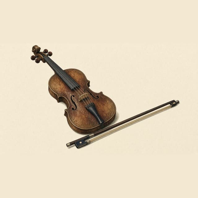 A violin and bow.